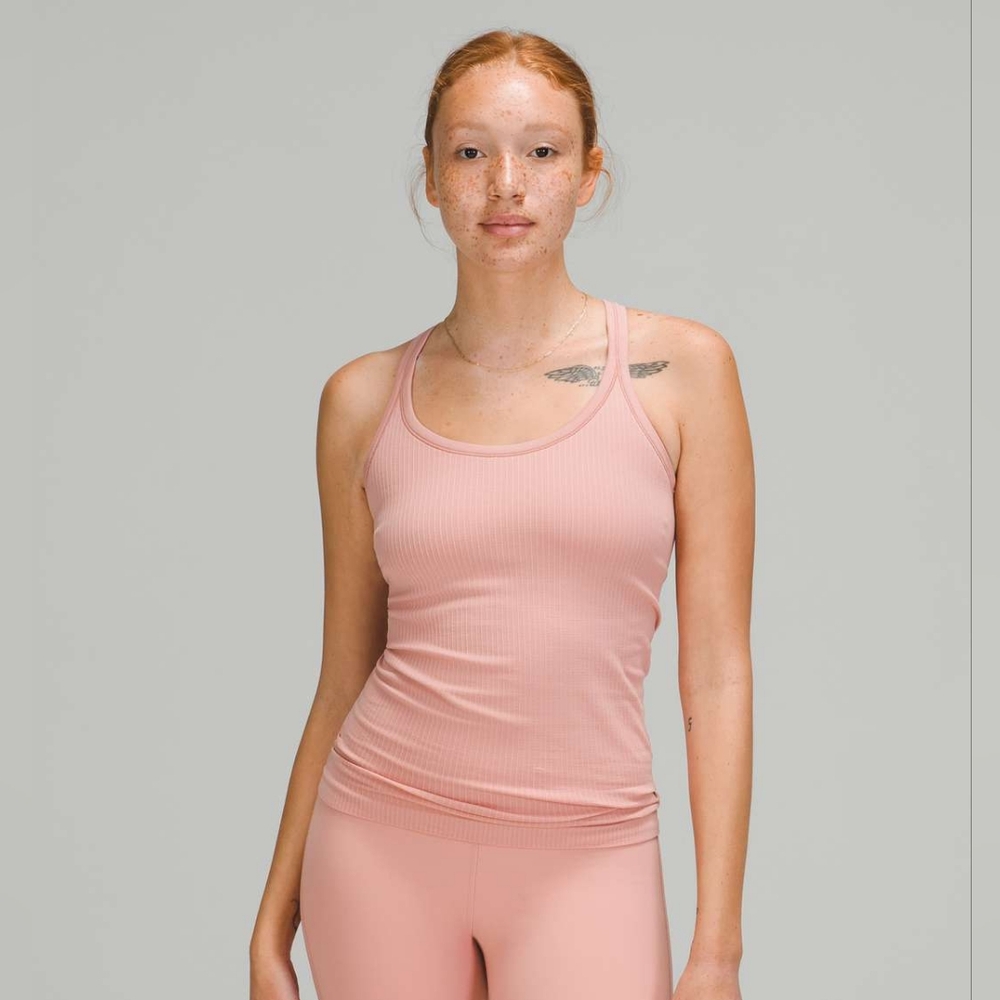 Lululemon Ebb To Street Tank *Light Support For B/C Cup in Pink Puff
